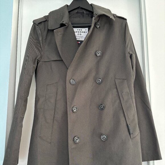Brand new Superdry Mens Trench Coat - Size Small - Picture 1 of 4